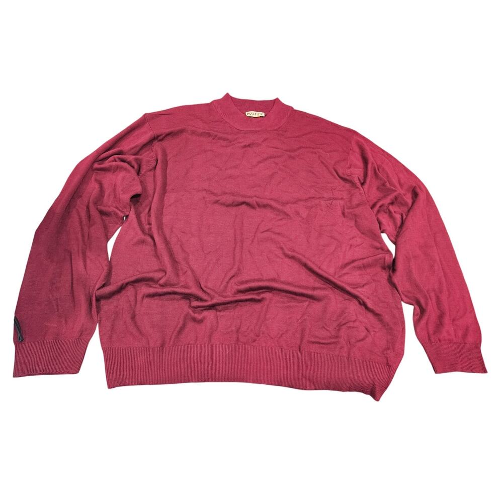 Vintage INSERCH Burgundy Crewneck Sweater 4XL NWT Y2K Italy